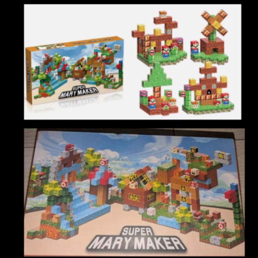 SUPER MARY MAKER (BUILDING BLOCKS) Minecraft Style Build Your Own Playground NEW